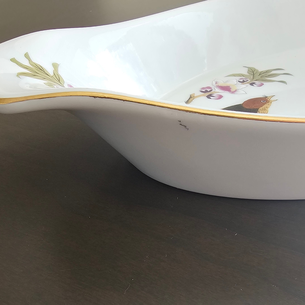 Stafford Chinese Garden Porcelain Oval Platter Bird & Floral Design 12.5" - Picture 9 of 12